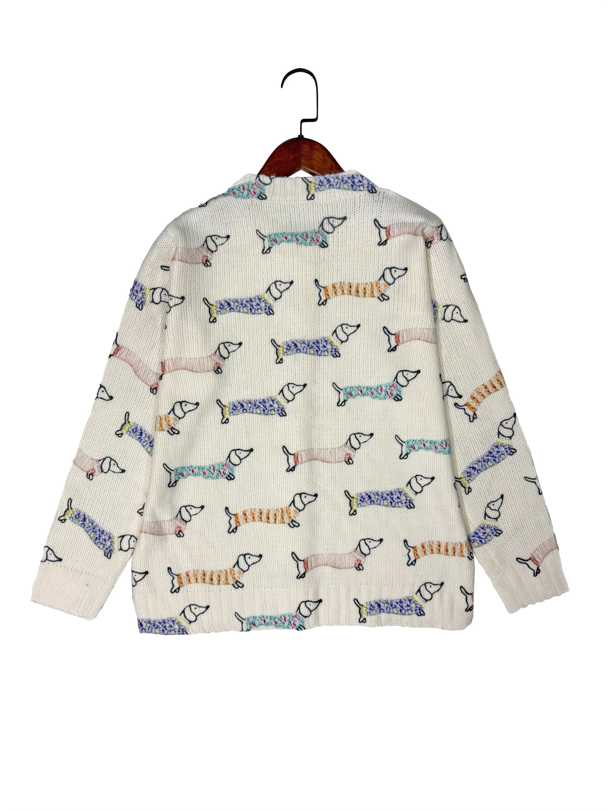 Comfy Canine Cardigan – Dachshund Embroidery Edition
