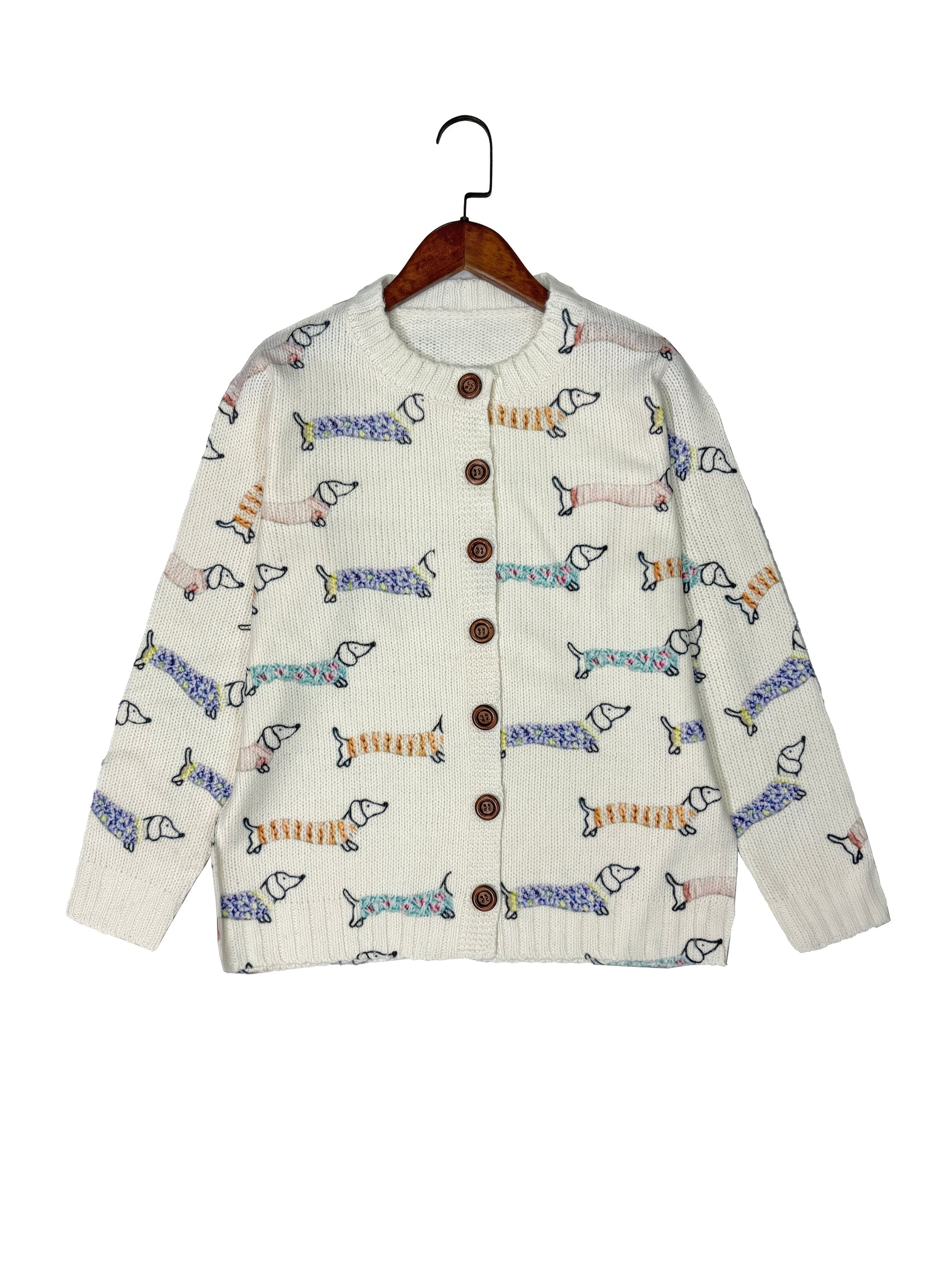 Comfy Canine Cardigan – Dachshund Embroidery Edition