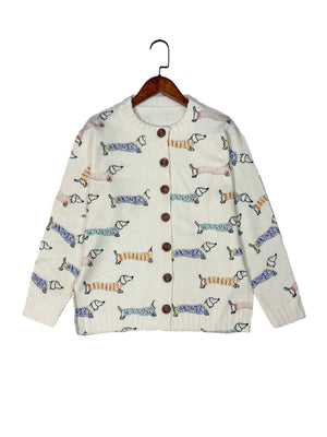 Comfy Canine Cardigan – Dachshund Embroidery Edition