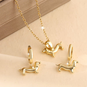 Golden Stroll – Dachshund Charm Set