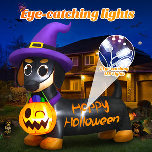🎃 Howl-o-Ween Glow Pup – Dachshund Inflatable with Lights