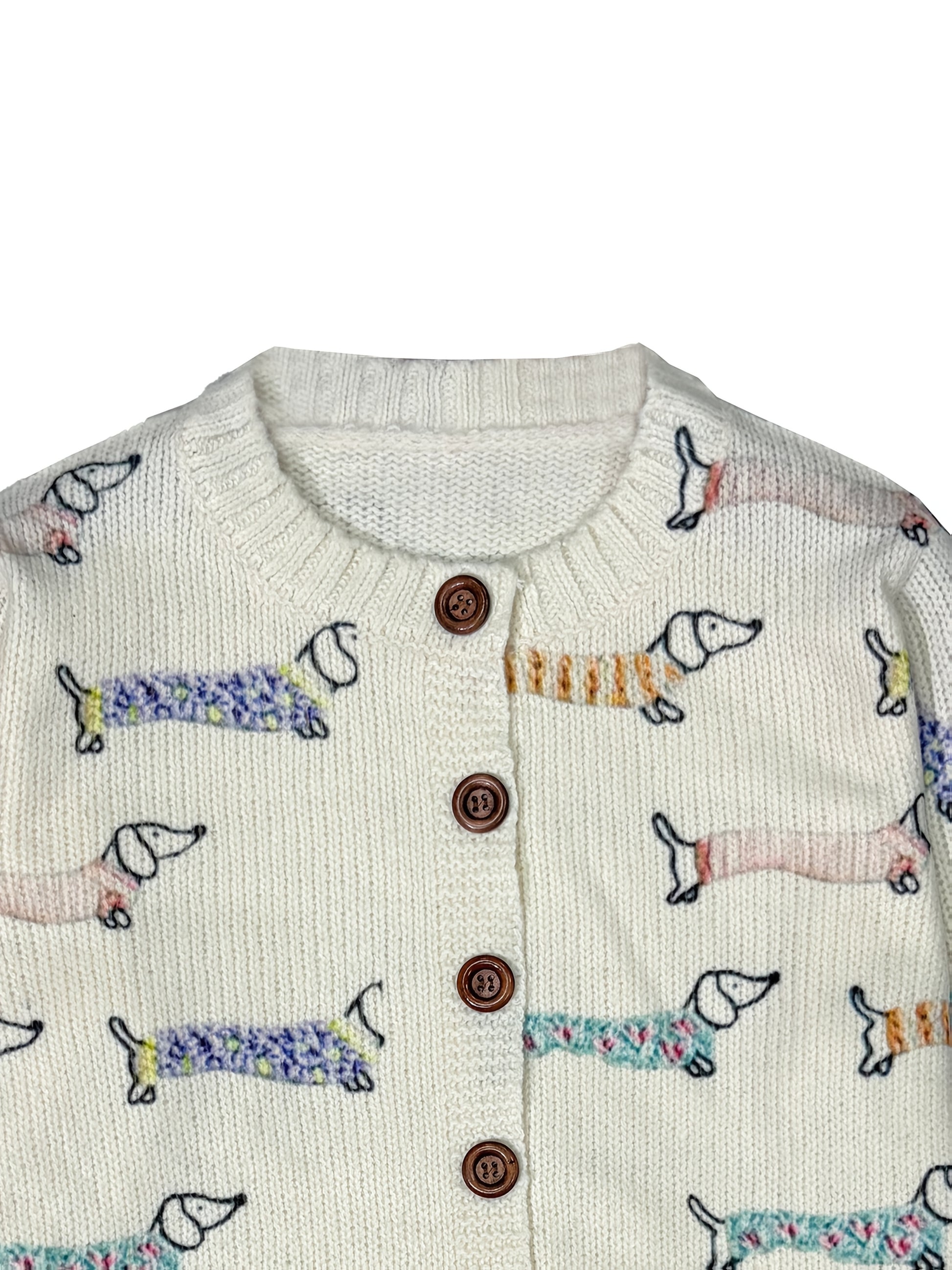 Comfy Canine Cardigan – Dachshund Embroidery Edition