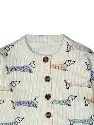 Comfy Canine Cardigan – Dachshund Embroidery Edition